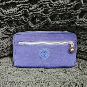 Kipling Blue Zip Around Wallet